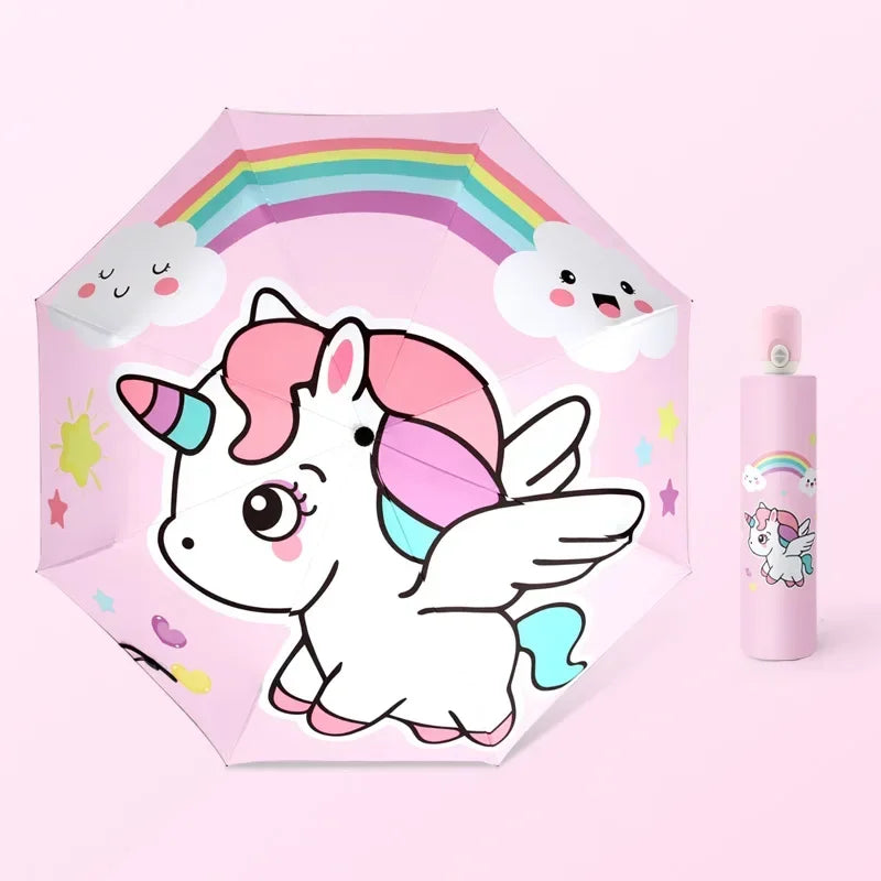 🦖🚀🦄 Ombrello Automatico con Dinosauri, Astronauti e Unicorni – Magia sotto Pioggia e Sole! ☀️☔