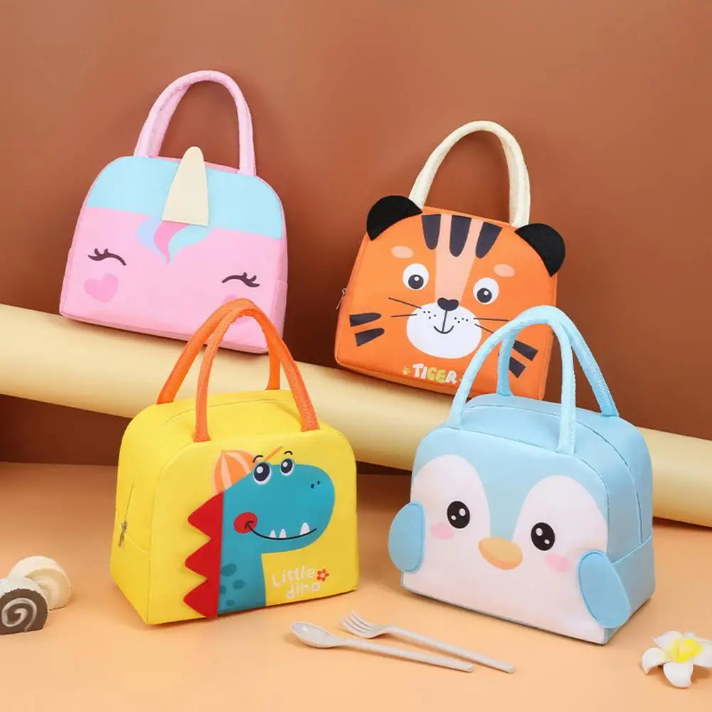 Borsa per il Pranzo Carina con Motivo Cartoon - Borsa Termica Insulata per Bambini