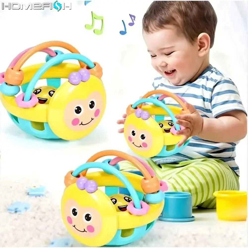 Giocattolo per Bambini - Pallina Rattle Bendi per Neonati, Sviluppo Intellettivo, Rattlo con Campanella, 0-12 Mesi