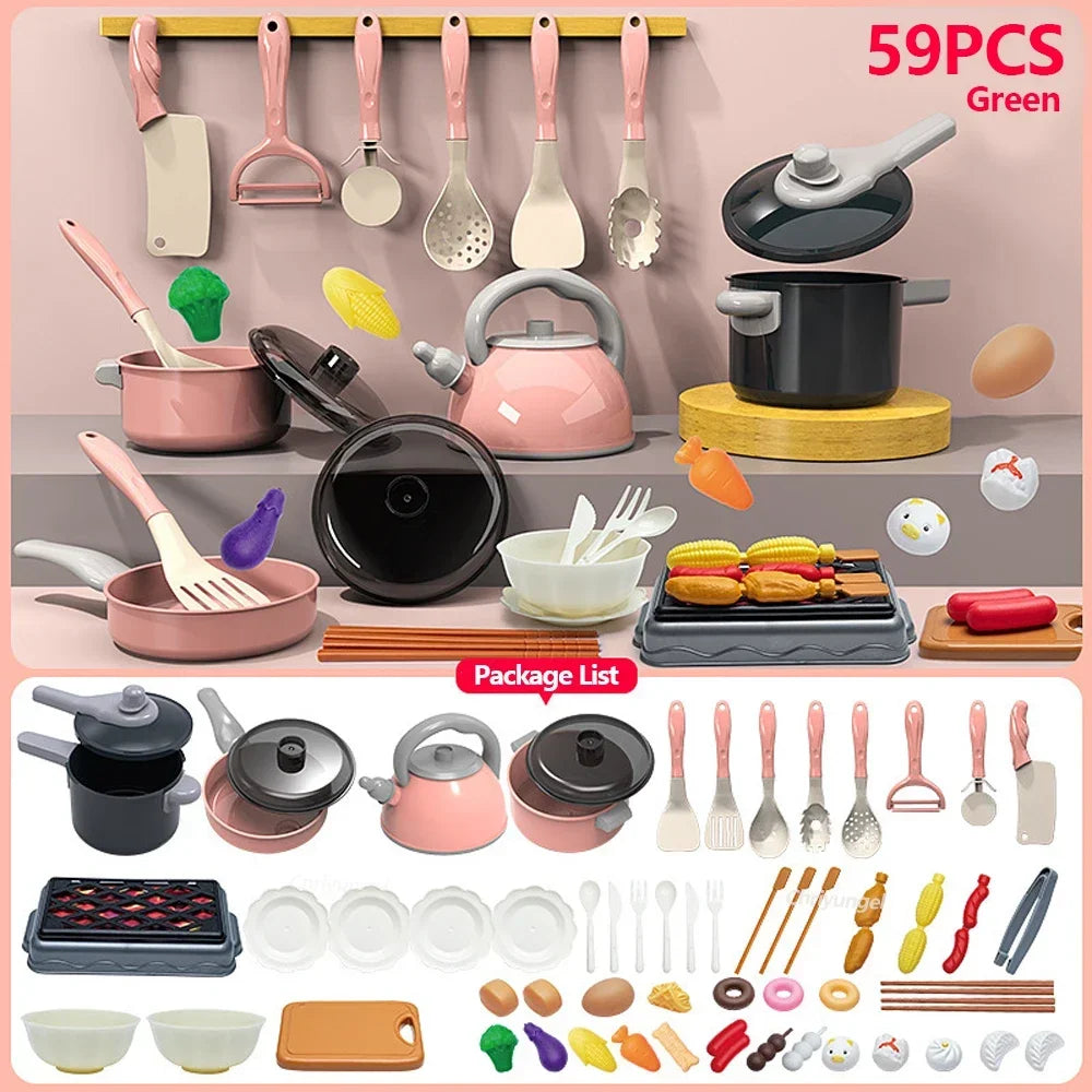 🍳 Set Cucina Giocattolo – 92/69/59 Pezzi per Piccoli Chef! 🥕🍽️