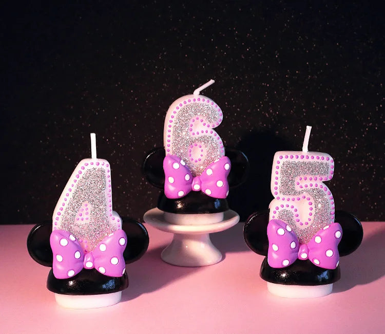 🎉 Candeline Minnie con Numeri – Per Feste di Compleanno da Favola! 🕯️🎂