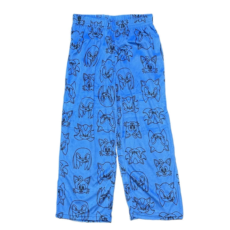 Sonic The Hedgehog Spring Children's Clothing Sets Boy Sleepwear Long sleeved pants Clothes Kids Pajamas Set Baby boys Pyjamas