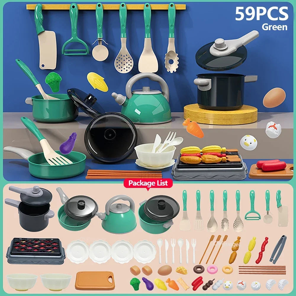 🍳 Set Cucina Giocattolo – 92/69/59 Pezzi per Piccoli Chef! 🥕🍽️