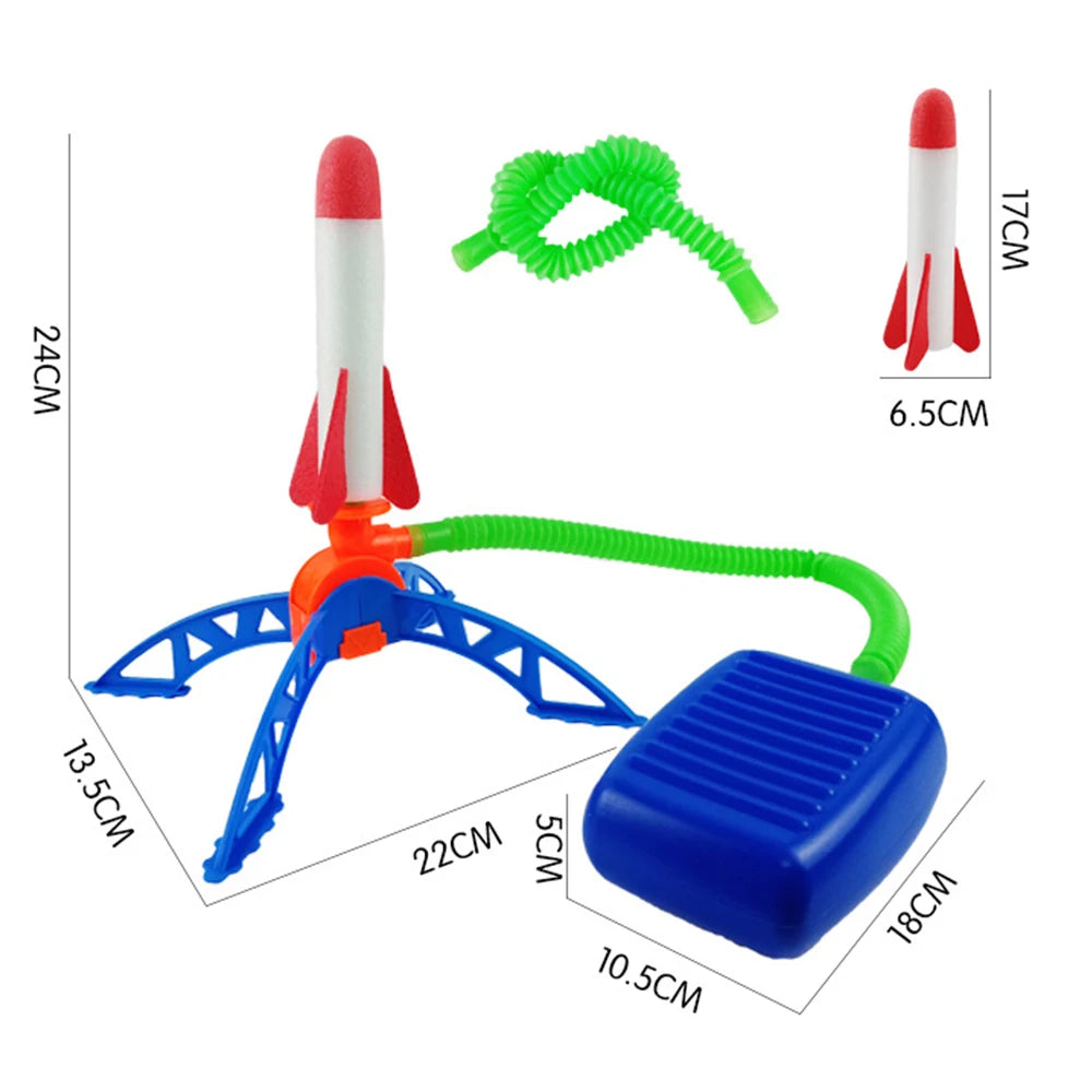 Giocattolo Kid Air Rocket con Lancia a Pedale per Bambini - Gioco Sportivo da Esterno