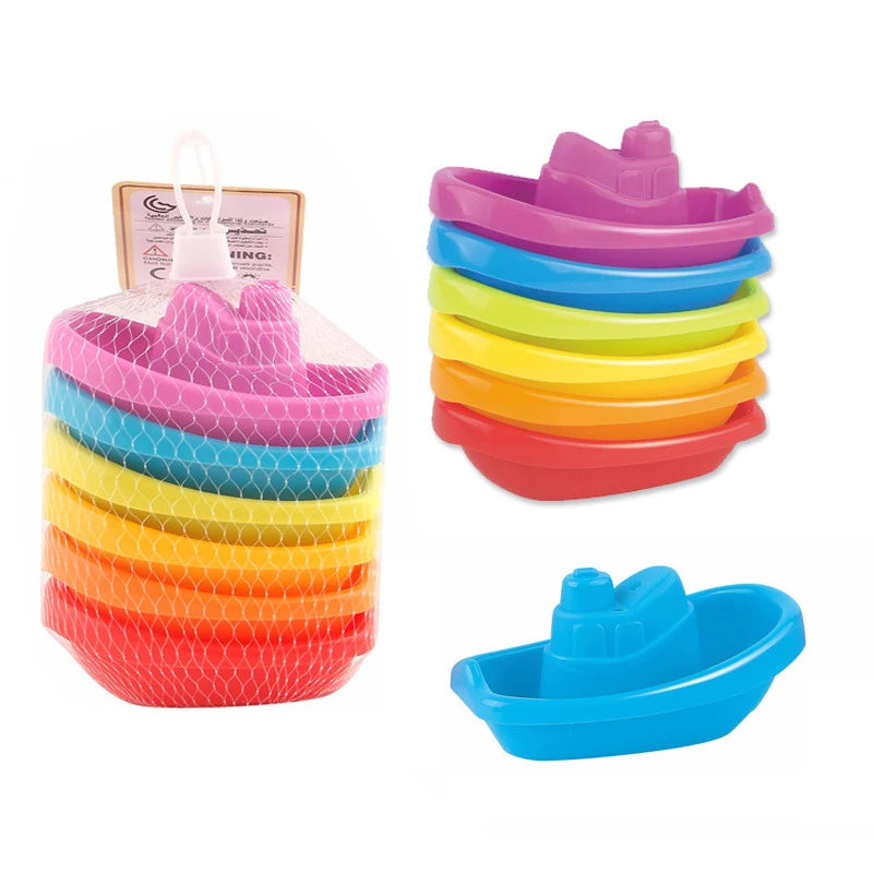 Set Barchette Impilabili - Giocattoli da Bagno Educativi 🚢🌈