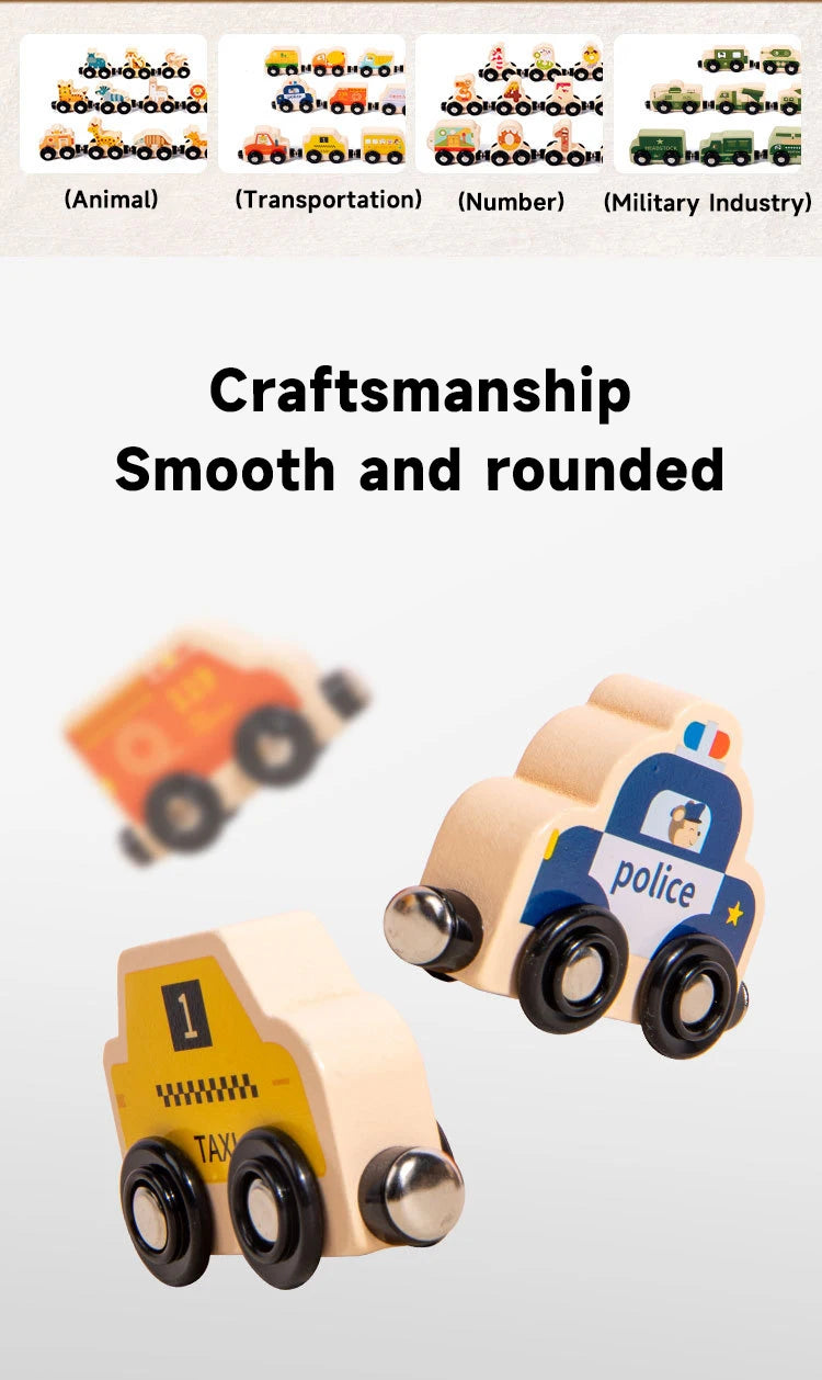 🚂 Treno Magnetico Montessori in Legno – Gioco Educativo per Piccoli Esploratori! 🎨🔢