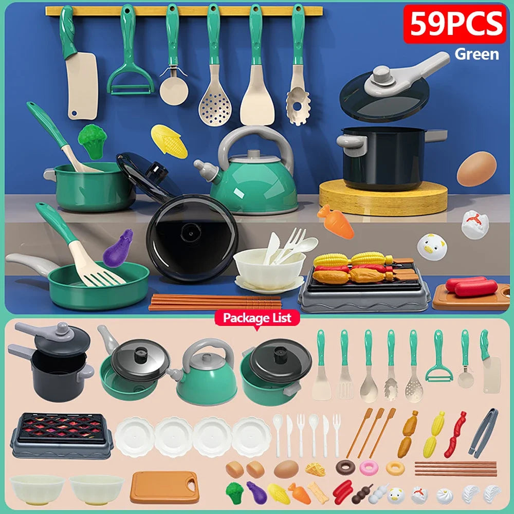 🍳 Set Cucina Giocattolo – 92/69/59 Pezzi per Piccoli Chef! 🥕🍽️