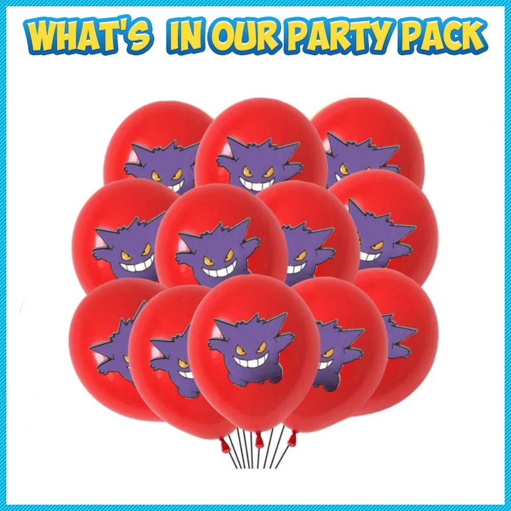 1Set Pokemon Balloon 32 Inch Number Foil Balloons 1st-9st Kids Pikachu Theme Birthday Party Decorations Baby Shower Globos Toy