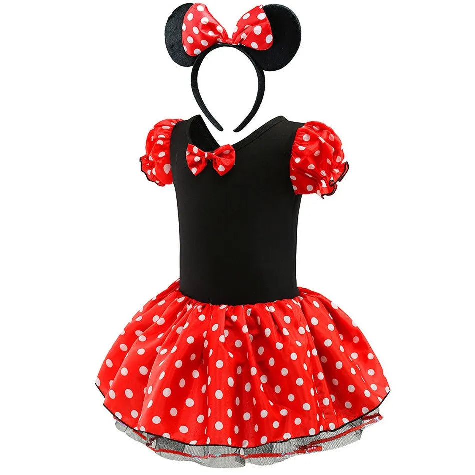 🎀🐭 Vestito Tutù Bimba – Minnie & Mickey per Piccole Stelle del Party! 🌟