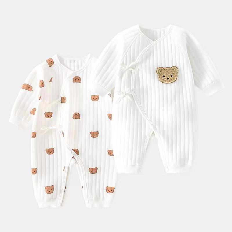 Body Neonato Bambino/a con Motivo Animale – Tuta in Cotone Invernale per Neonati 0-6M, Abbigliamento Caldo per Casa e All'aperto