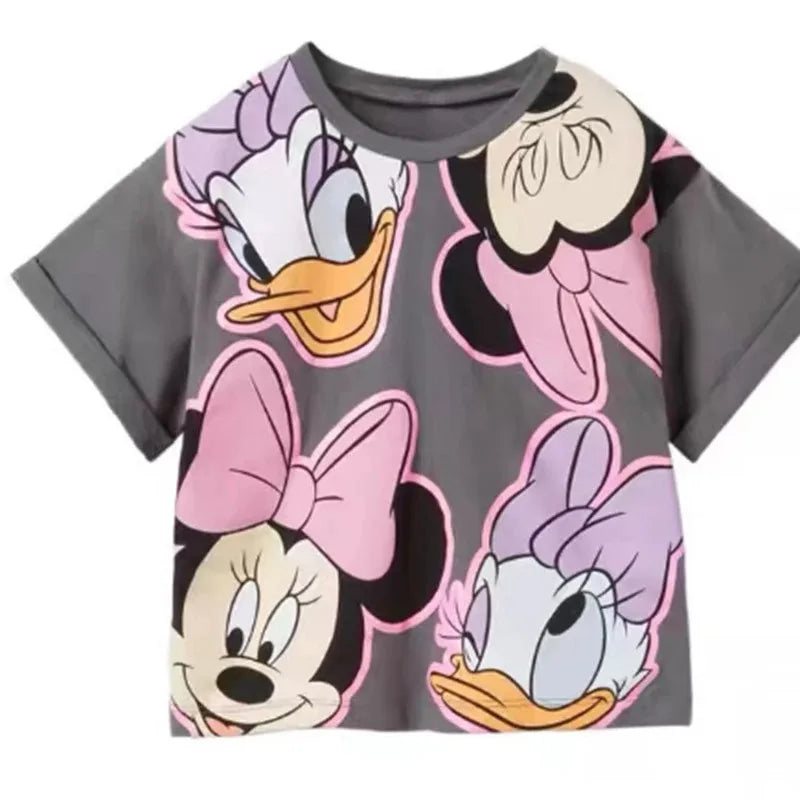 🎀 Maglietta Estiva con Stampa Minnie per Bambine – Maniche Corte e Stile Super Cute! 🎀