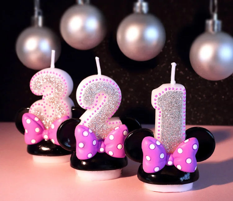🎉 Candeline Minnie con Numeri – Per Feste di Compleanno da Favola! 🕯️🎂