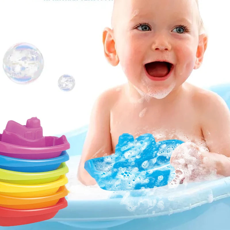 Set Barchette Impilabili - Giocattoli da Bagno Educativi 🚢🌈