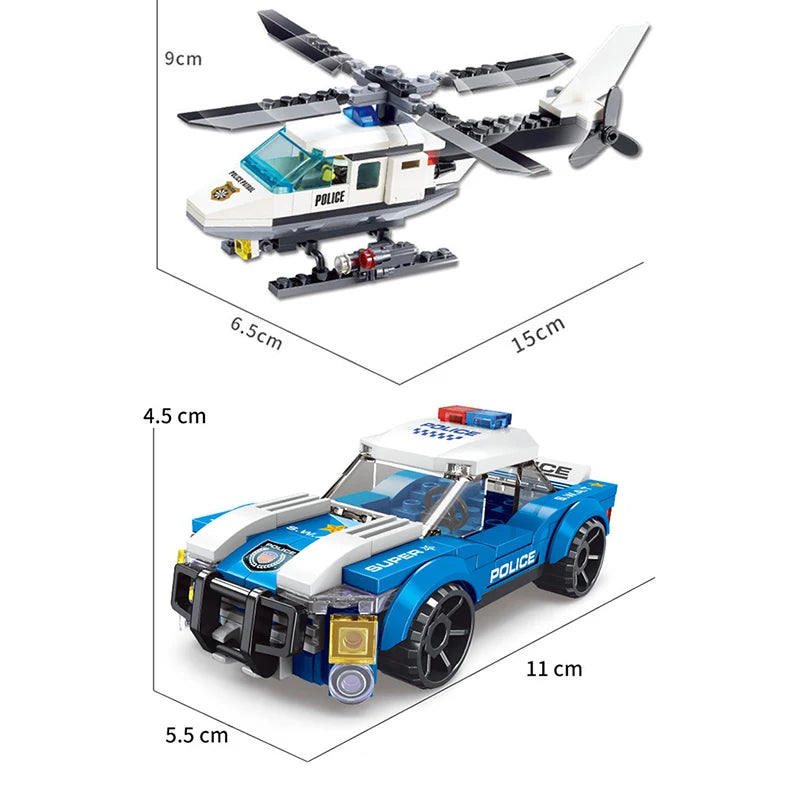 🛩️🚔 City Police – Set Costruzioni Veicoli della Polizia! 🚁🚓