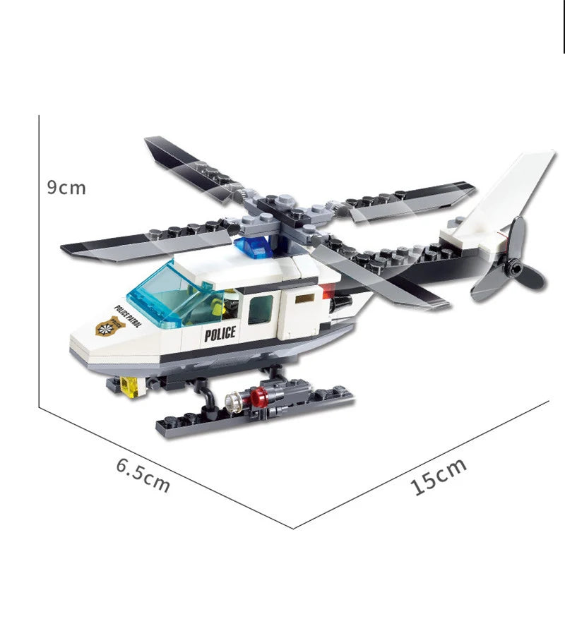 🛩️🚔 City Police – Set Costruzioni Veicoli della Polizia! 🚁🚓