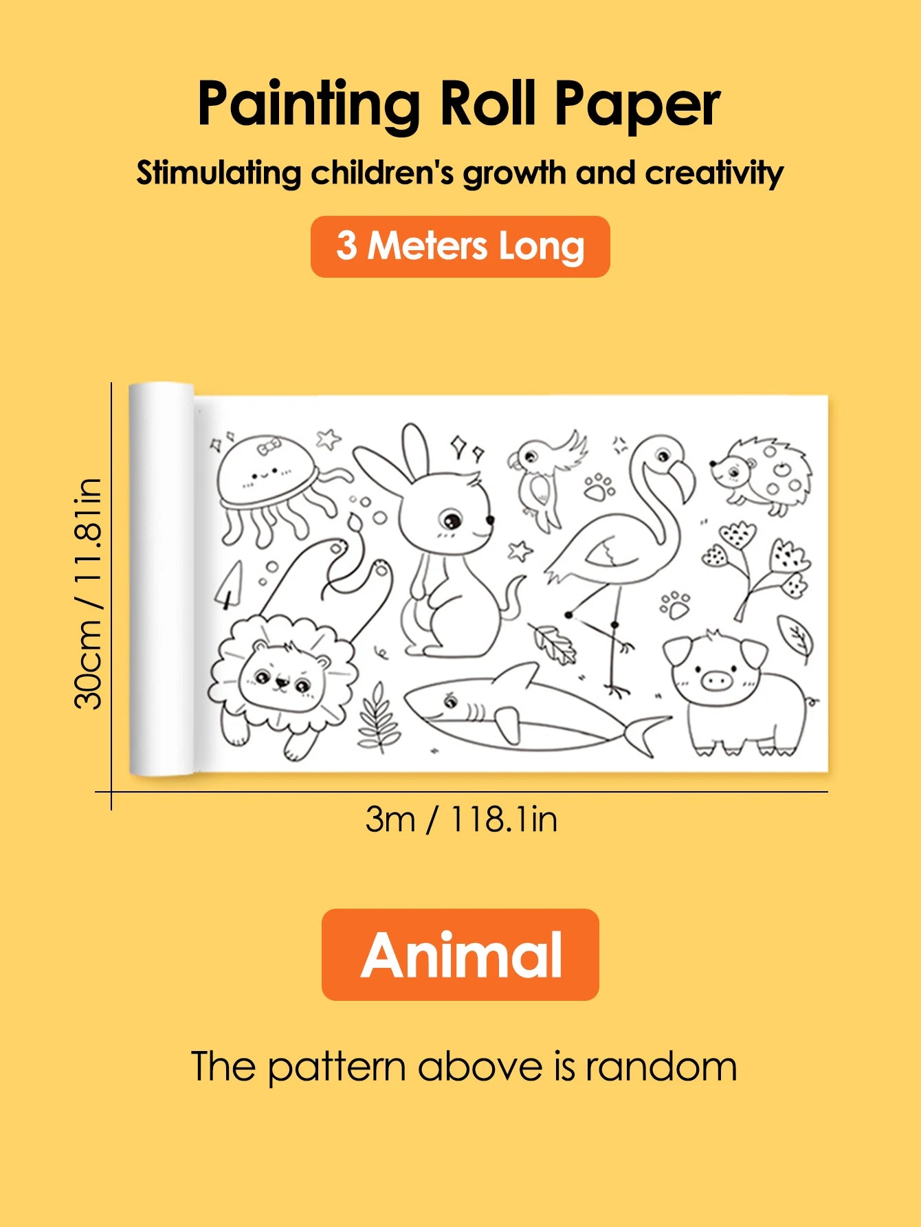 Rotolo di Carta per Disegno per Bambini - Carta da Colorare Fai-da-te per Bambini