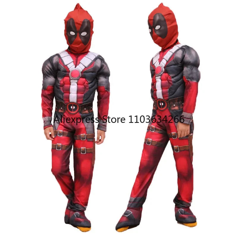 Costume da Deadpool per Adulti, Bambini e Donne - Maschera, Tuta e Accessori Cosplay