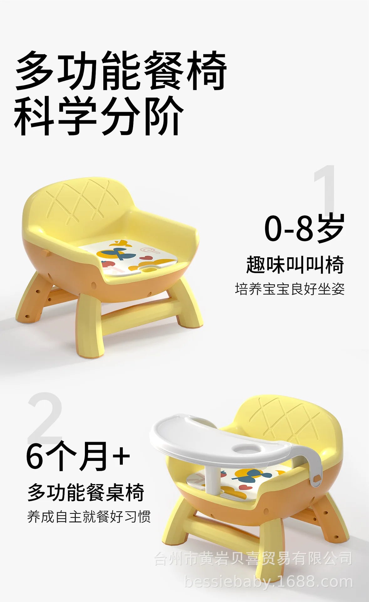 🍽️👶 Seggiolone 3 in 1 – Pappa e Comfort in Ogni Crescita! 👶🍽️