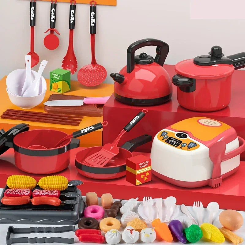 Set di Giocattoli da Cucina per Bambini – Gioco di Simulazione con Frutta e Accessori da Cucina! 🍎🍴