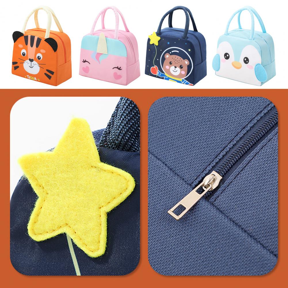 Borsa per il Pranzo Carina con Motivo Cartoon - Borsa Termica Insulata per Bambini