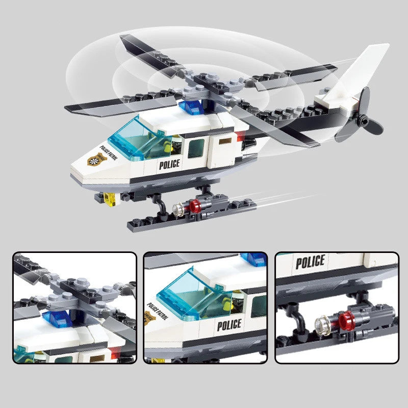 🛩️🚔 City Police – Set Costruzioni Veicoli della Polizia! 🚁🚓