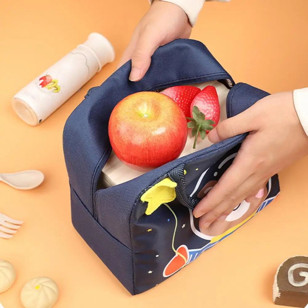 Borsa per il Pranzo Carina con Motivo Cartoon - Borsa Termica Insulata per Bambini