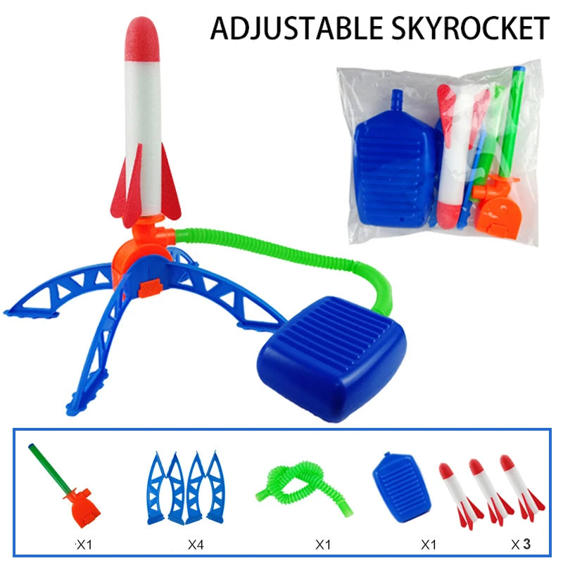 Giocattolo Kid Air Rocket con Lancia a Pedale per Bambini - Gioco Sportivo da Esterno