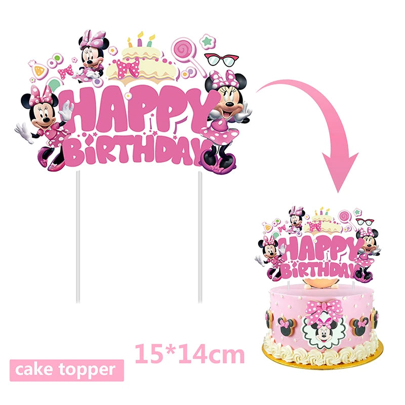 🎀 Decorazioni per Festa di Compleanno Minnie Mouse – Kit Tavola Usa e Getta per Bambine 🎀
